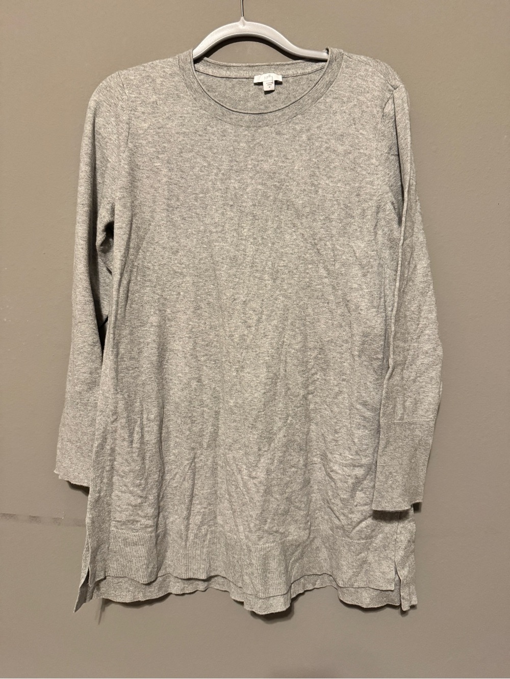 J. Jill Heather Gray Long-Sleeve Crewneck Top
